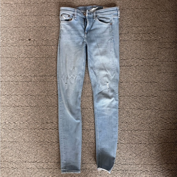 rag & bone Women's Sky Blue Skinny Jeans - Picture 2 of 9